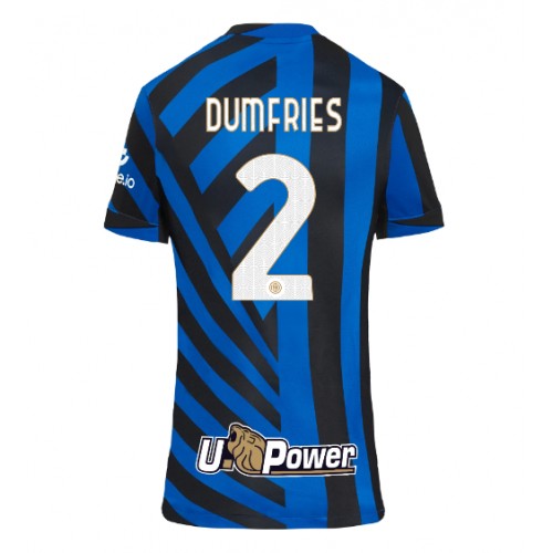 Inter Milan Denzel Dumfries #2 Domaci Dres za Ženska 2024-25 Kratak Rukav